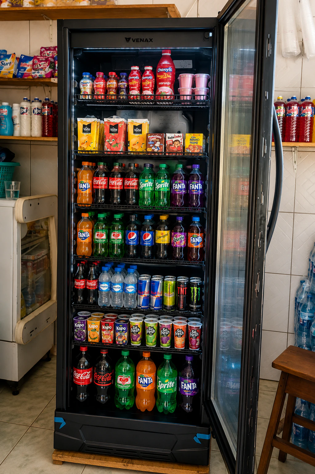 Refrigerador de bebidas geladas da Deus Proverá